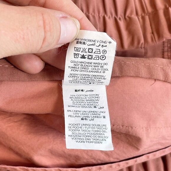 Sweaty Betty Womens Blake high-rise Twill Trousers Old Rose Pink 8-10 Drawstring - Picture 7 of 13